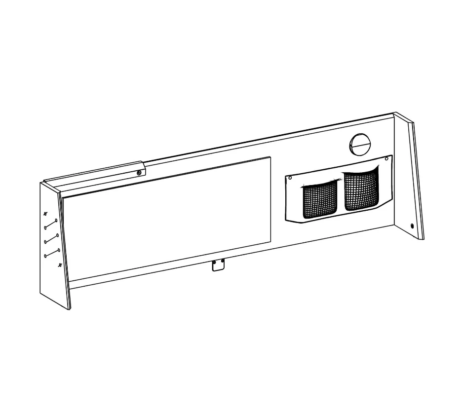 Надстройка за бюро «Trio» + USB зарядна станция, размер 109х40х21см - Image 4