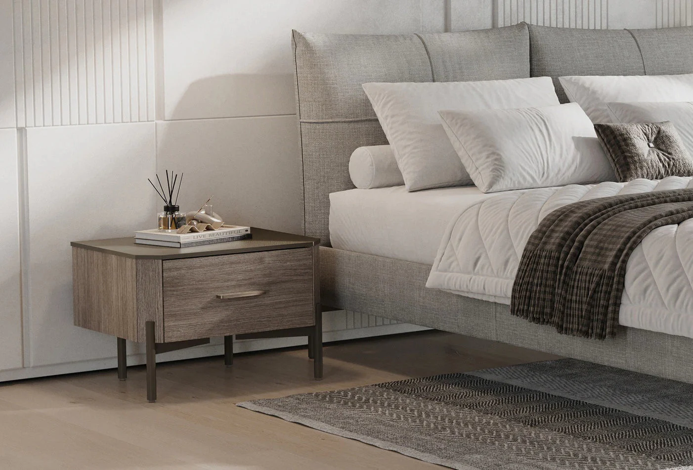 Нощно шкафче «Varena» + чекмедже, размер 60х41х46см - Image 5