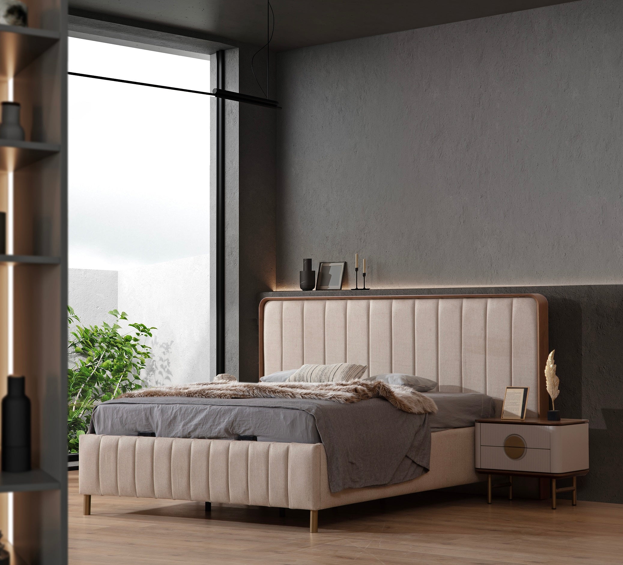 Нощно шкафче «Viola» + две чекмеджета, размер 62х50х42см - Image 7