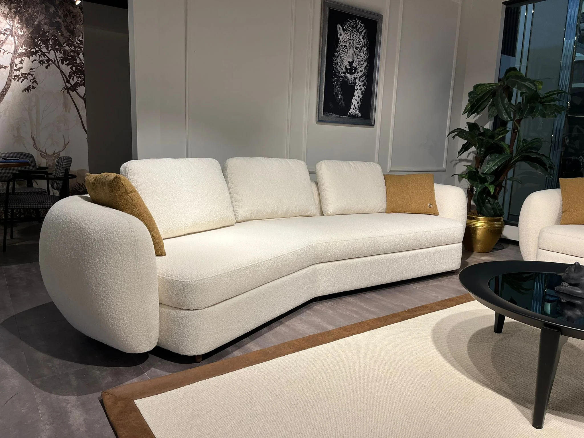 Петместен диван «Luna» + две декоративни възглавници, ширина 325см - Image 6