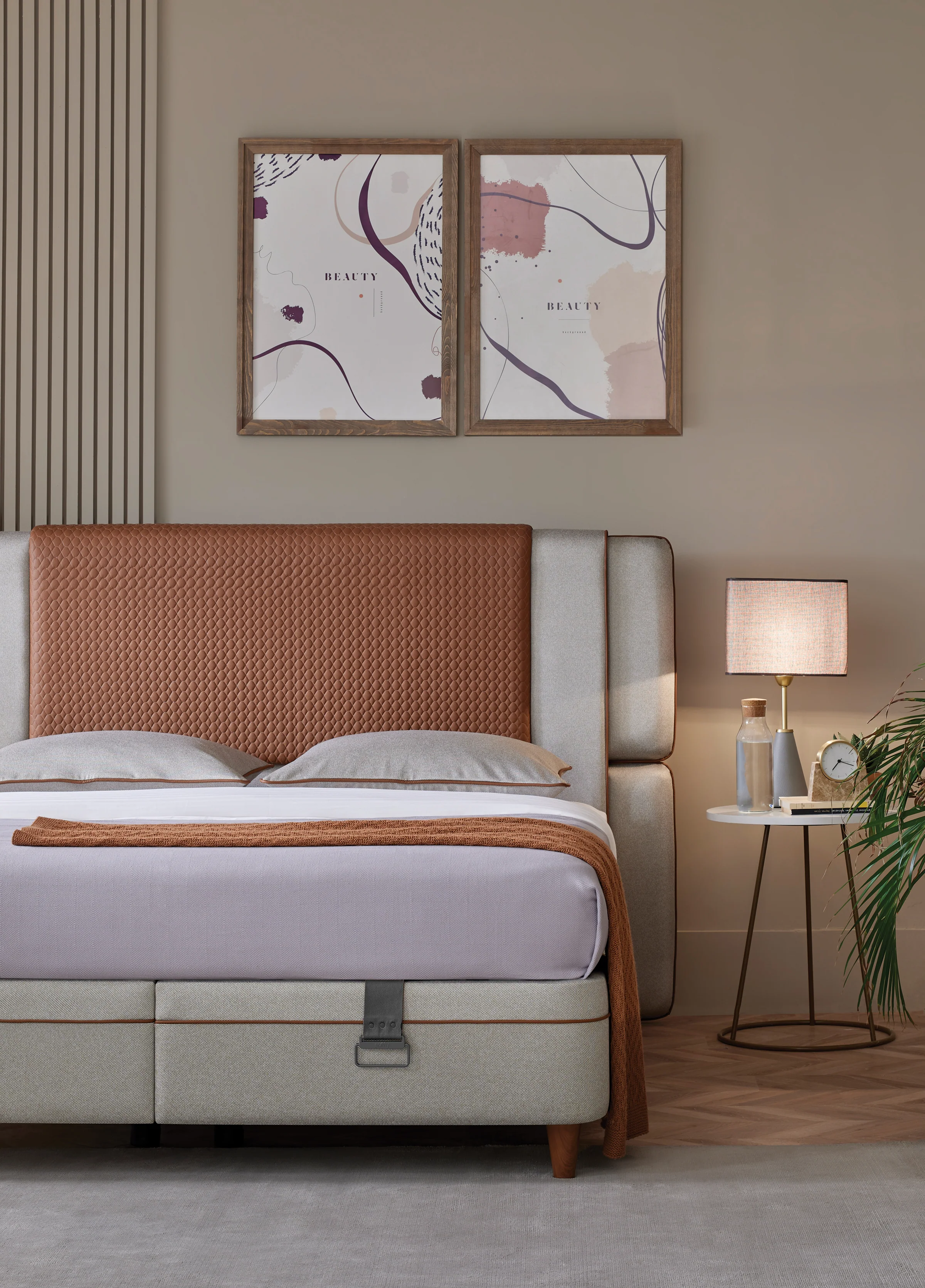 Тапицирано легло «Bamboo Pedic» + Матрак и табла - с място за съхранение, матрак с бамбукови влакна, с микрокапсули - Image 9