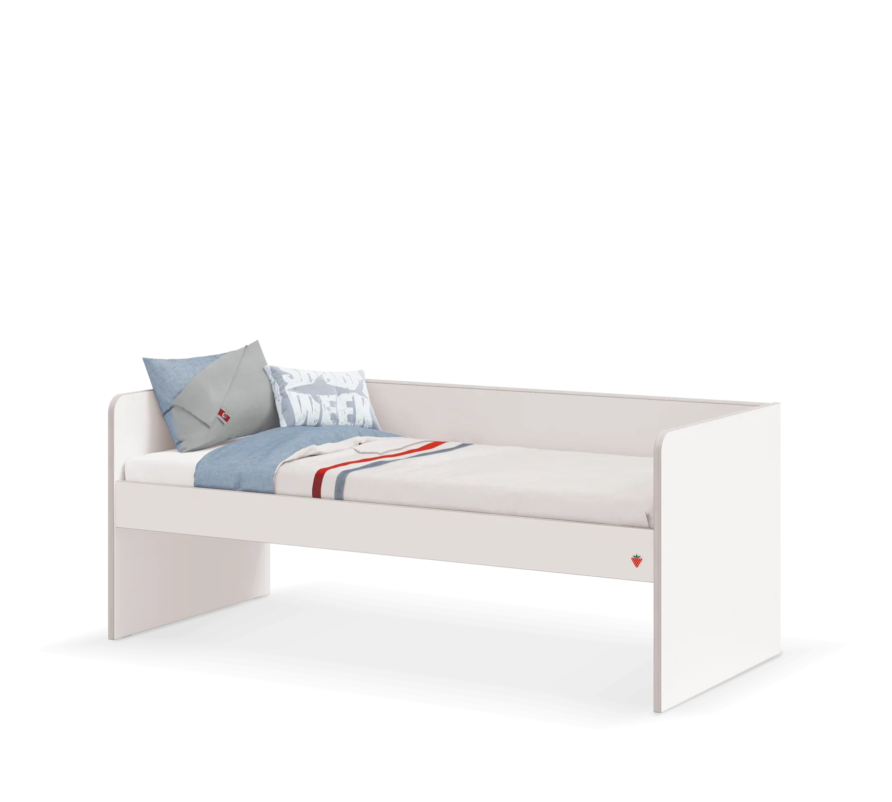 Модулно двуетажно легло «Studio White» - Сет 1, с три легла и стълби с чекмеджета - Image 6