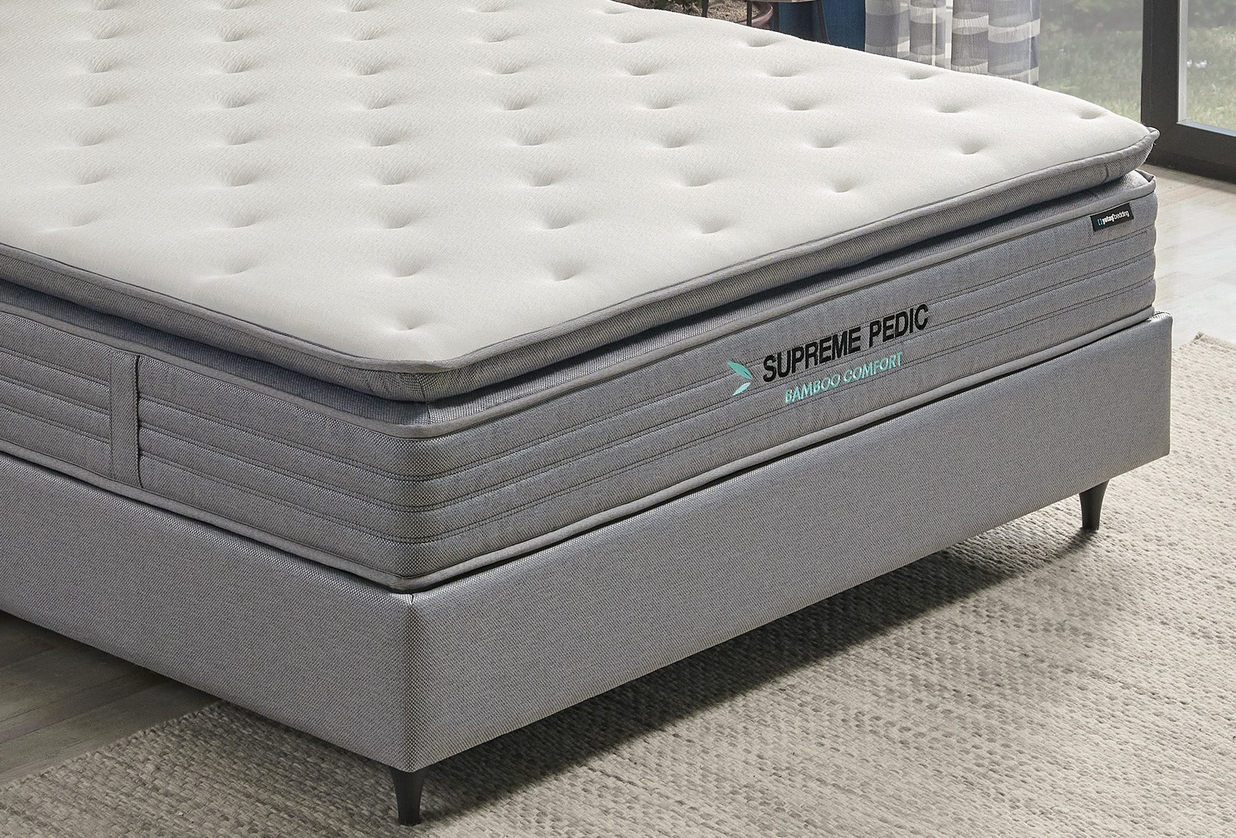 Тапицирано легло «Supreme Pedic» + Матрак и табла - с място за съхранение, матрак с бамбукови влакна - Image 7