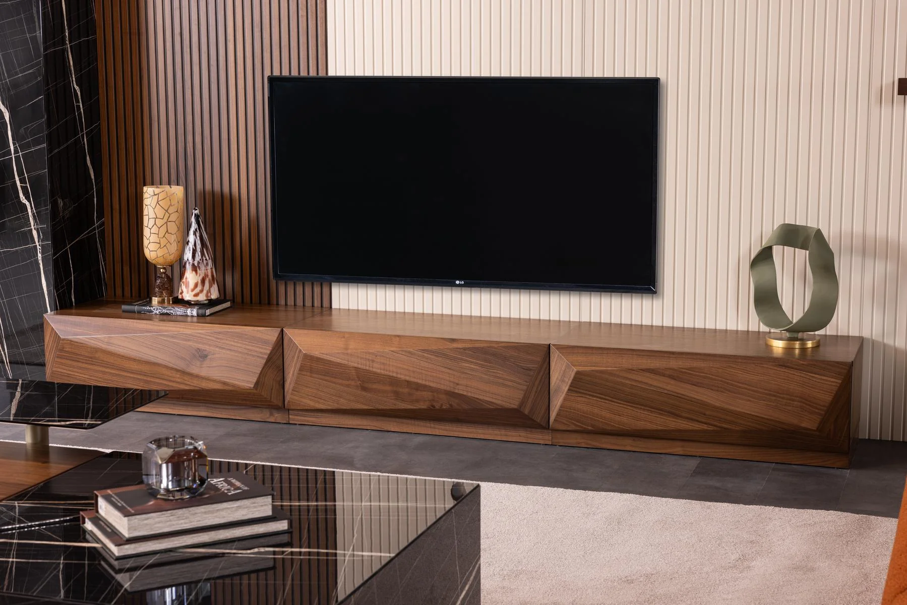 ТВ шкаф «Carisma Walnut» с размер 100х36х51см - Image 2