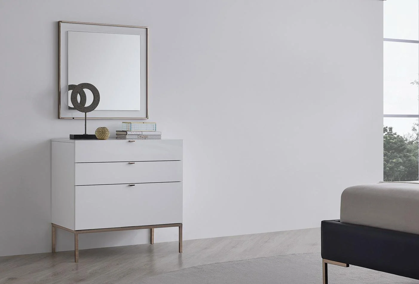 Шкаф «Legato White» с три чекмеджета и органайзер, размер 80х81х48см - Image 4