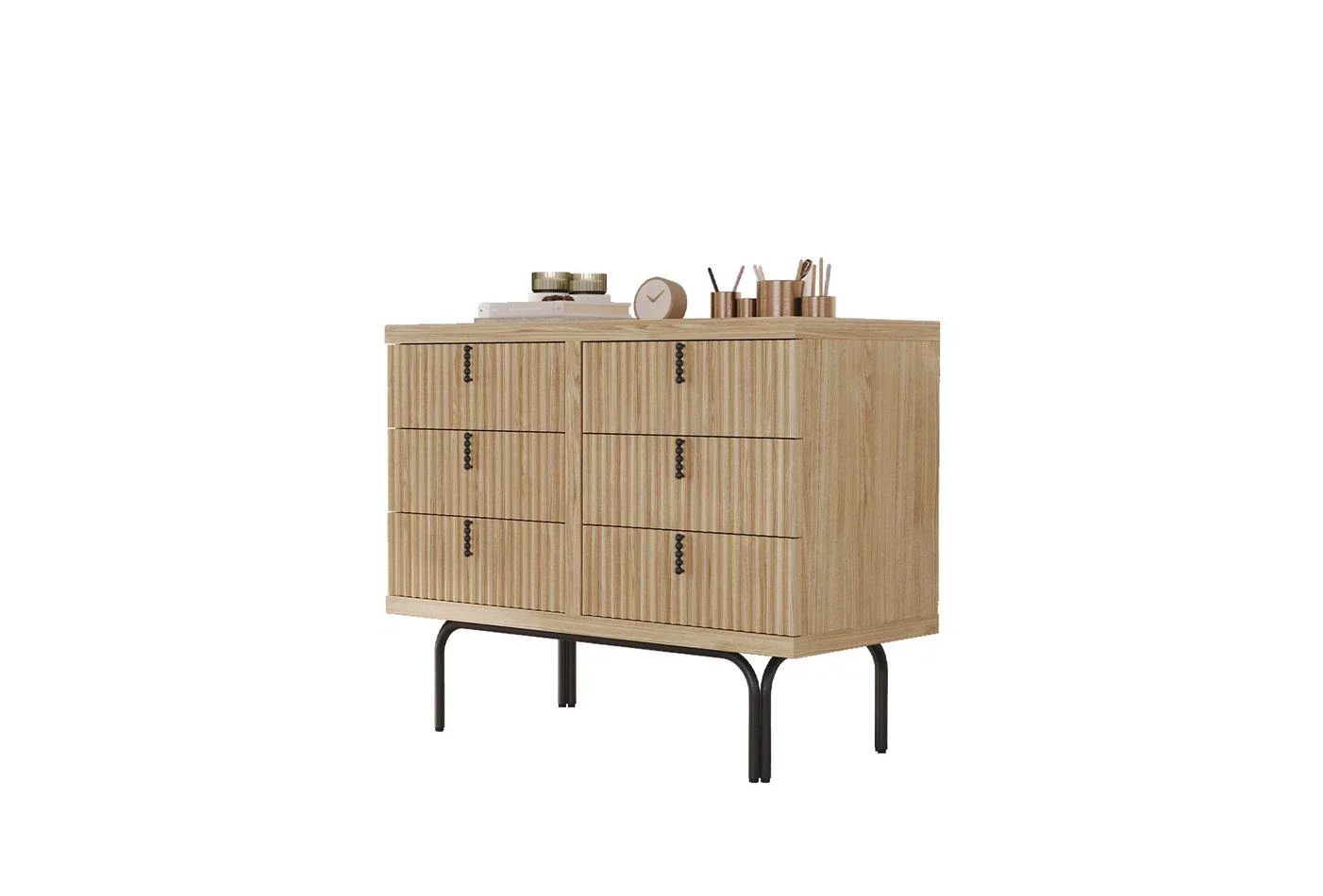 Скрин «Austin Oak» с шест чекмеджета, размер 103х81х48см - Image 5