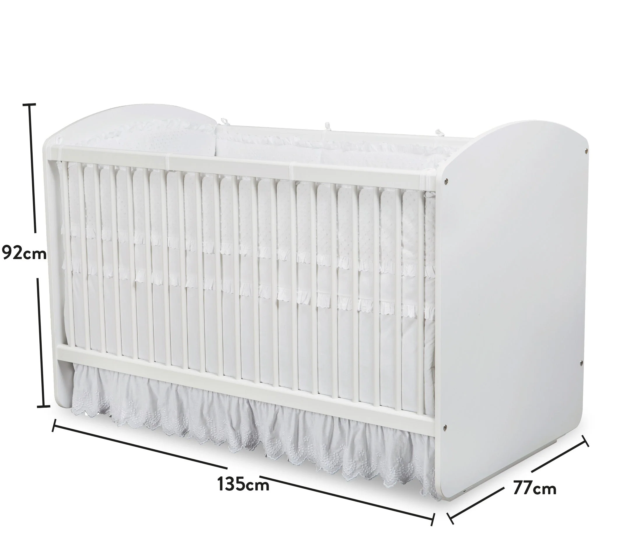 Бебешка кошара «White» + люлеещ механизъм, за матрак 70х130см - Image 6