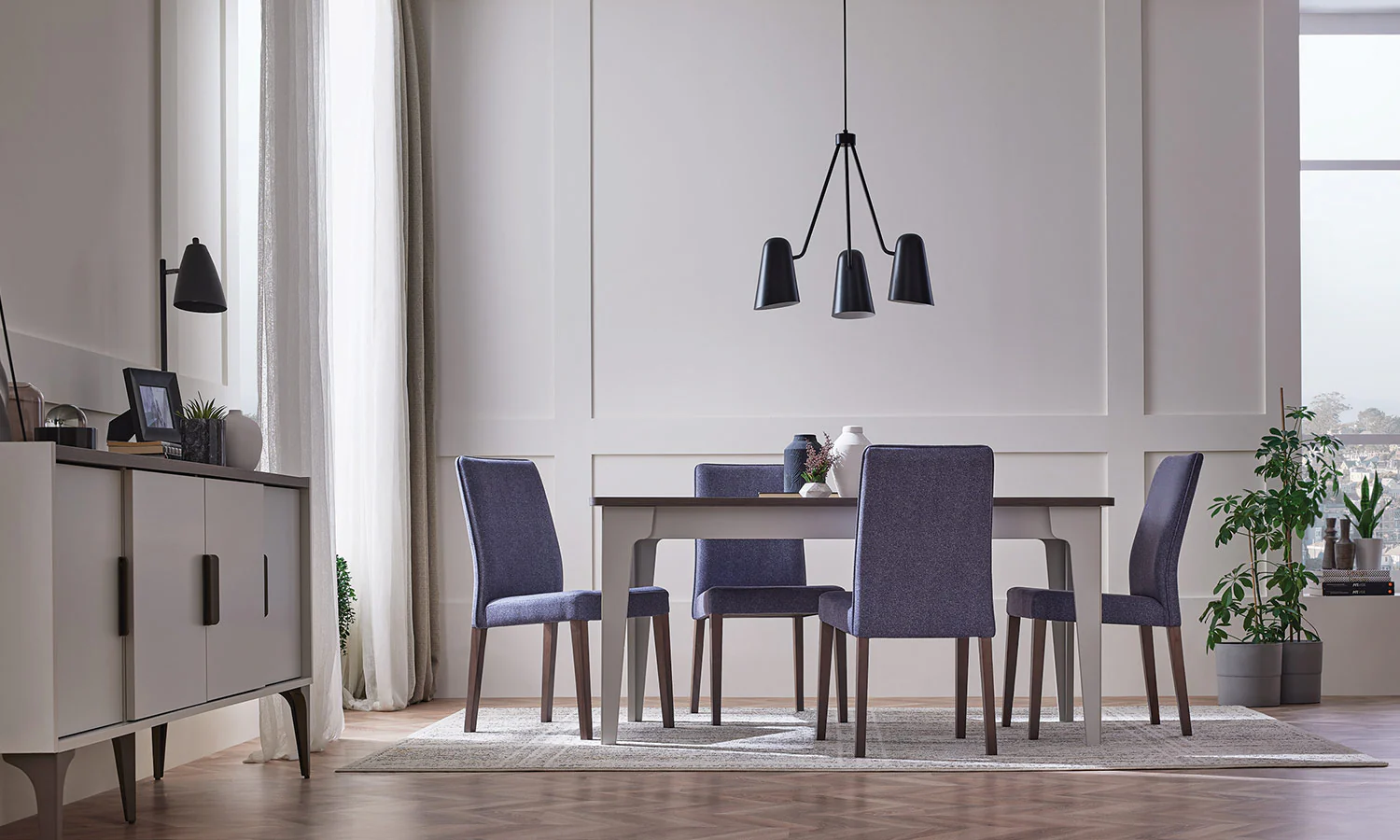 Tрапезна разтегателна маса «Morel» с размер 160х77х90см - Image 4