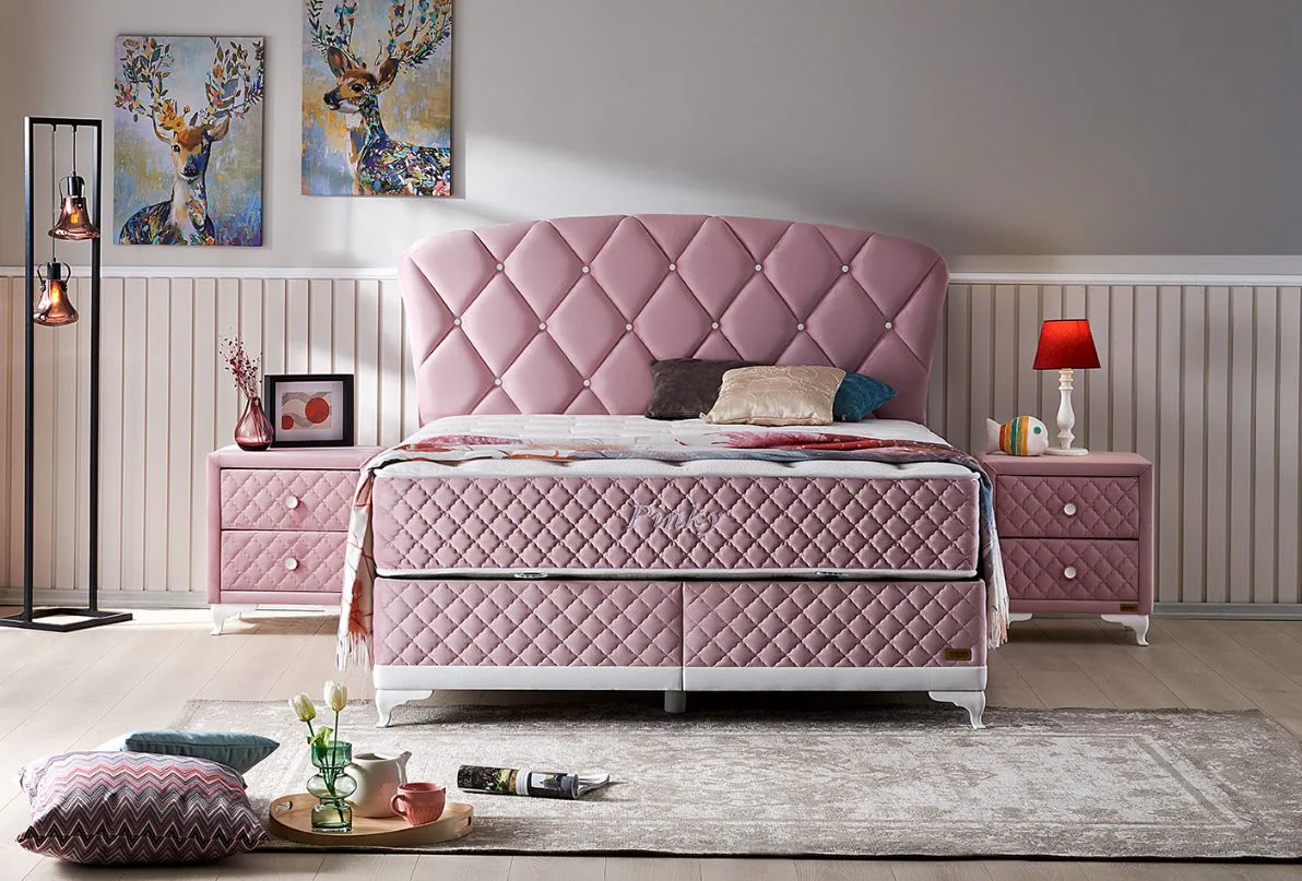 Тапицирана табла за легло «Pinky» - Image 3