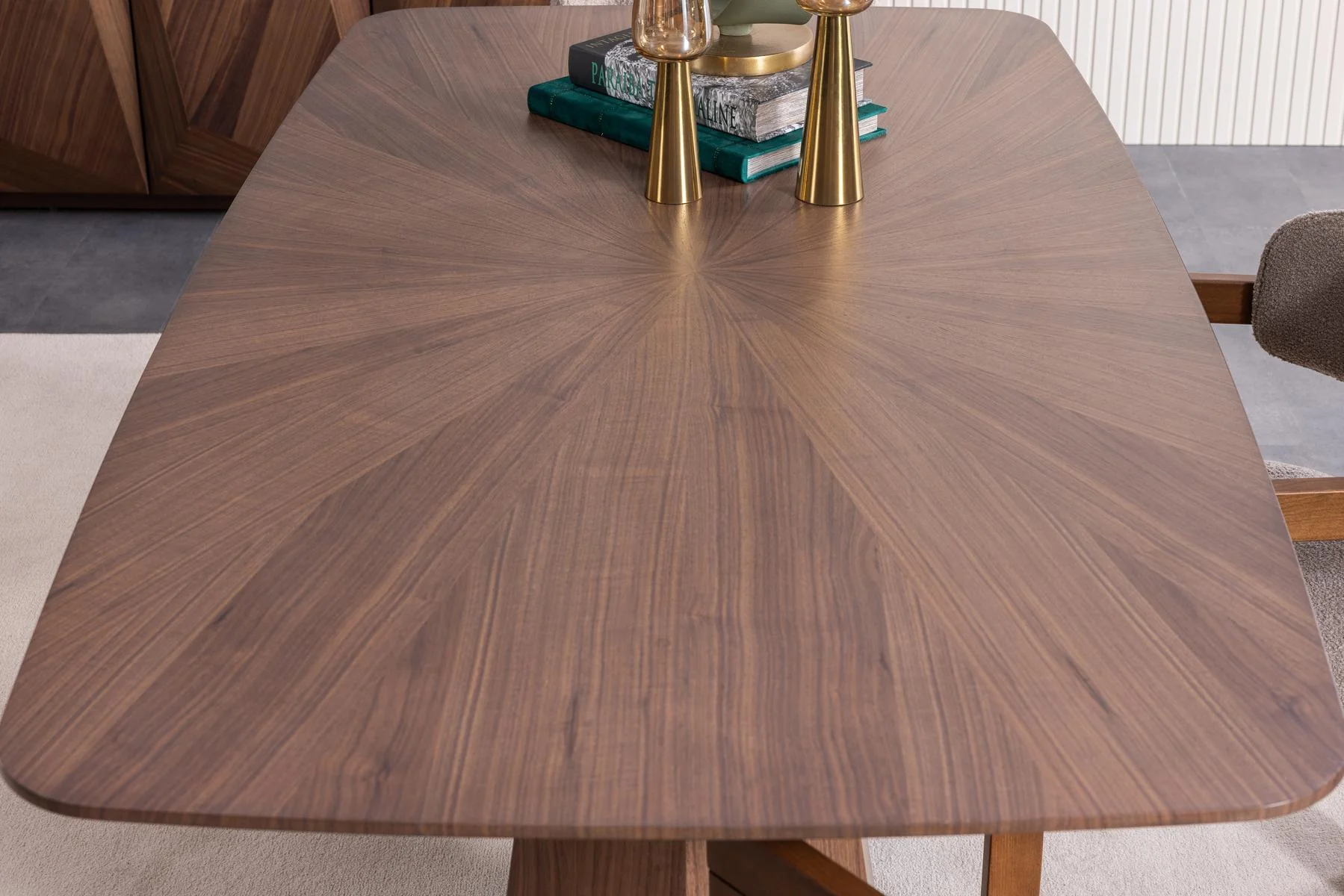 Трапезна маса «Carisma Walnut» с естествен фурнир - Image 6