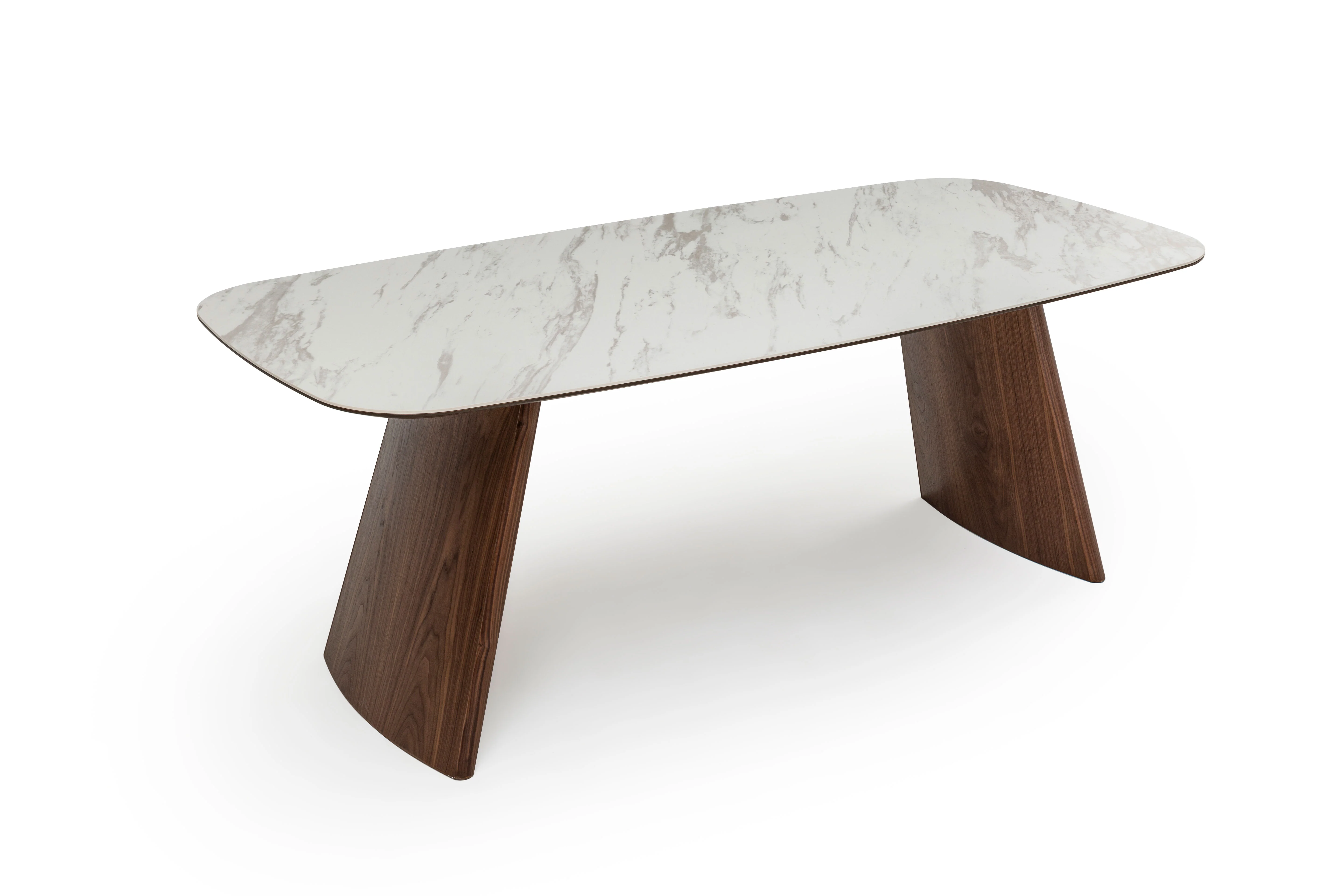 Трапезна маса «Delta Bej Walnut» + керамичен плот и естествен фурнир - Image 11