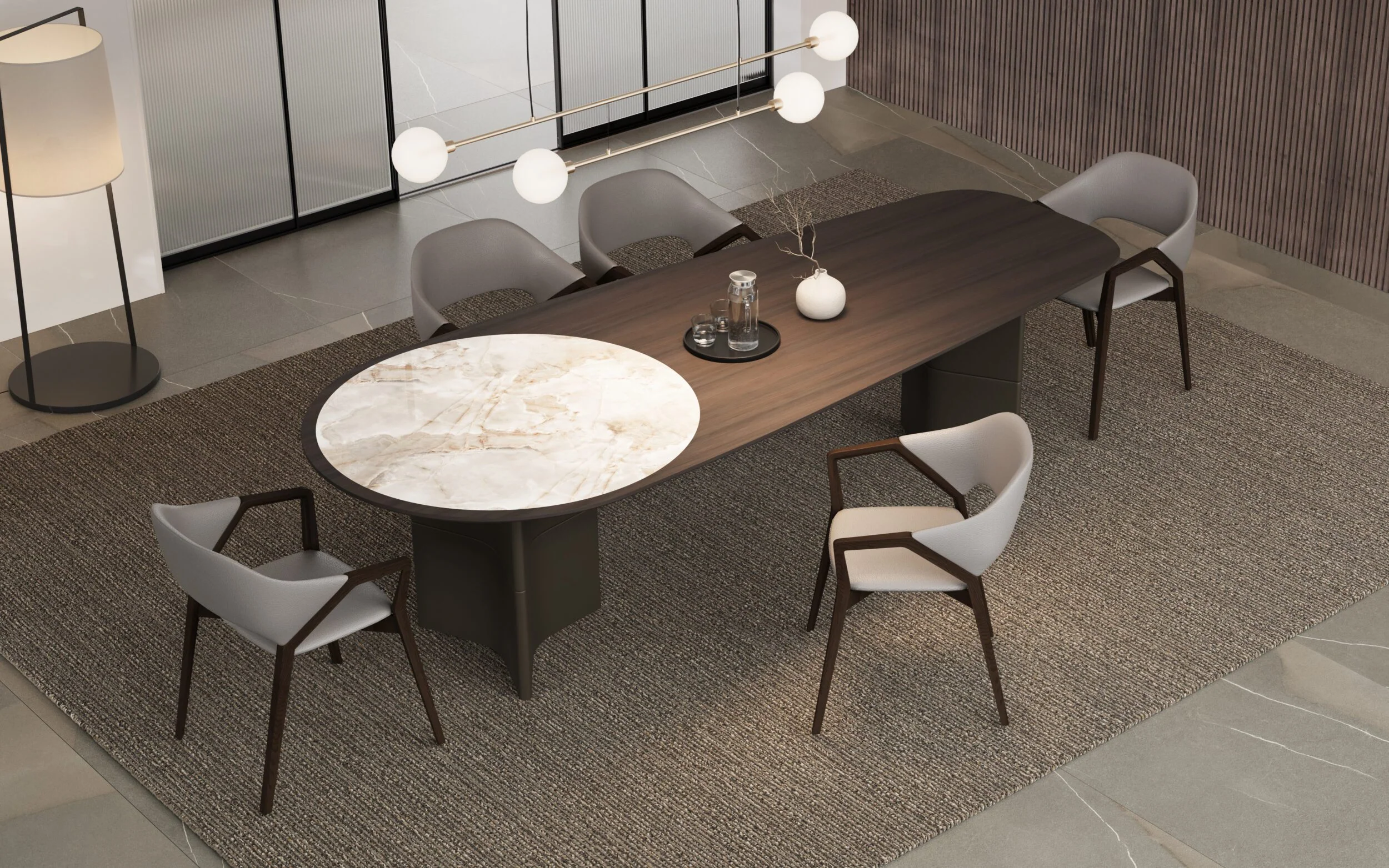 Трапезна маса «Ark Elegant» с керамичен плот, размер 275х75х115см - Image 4