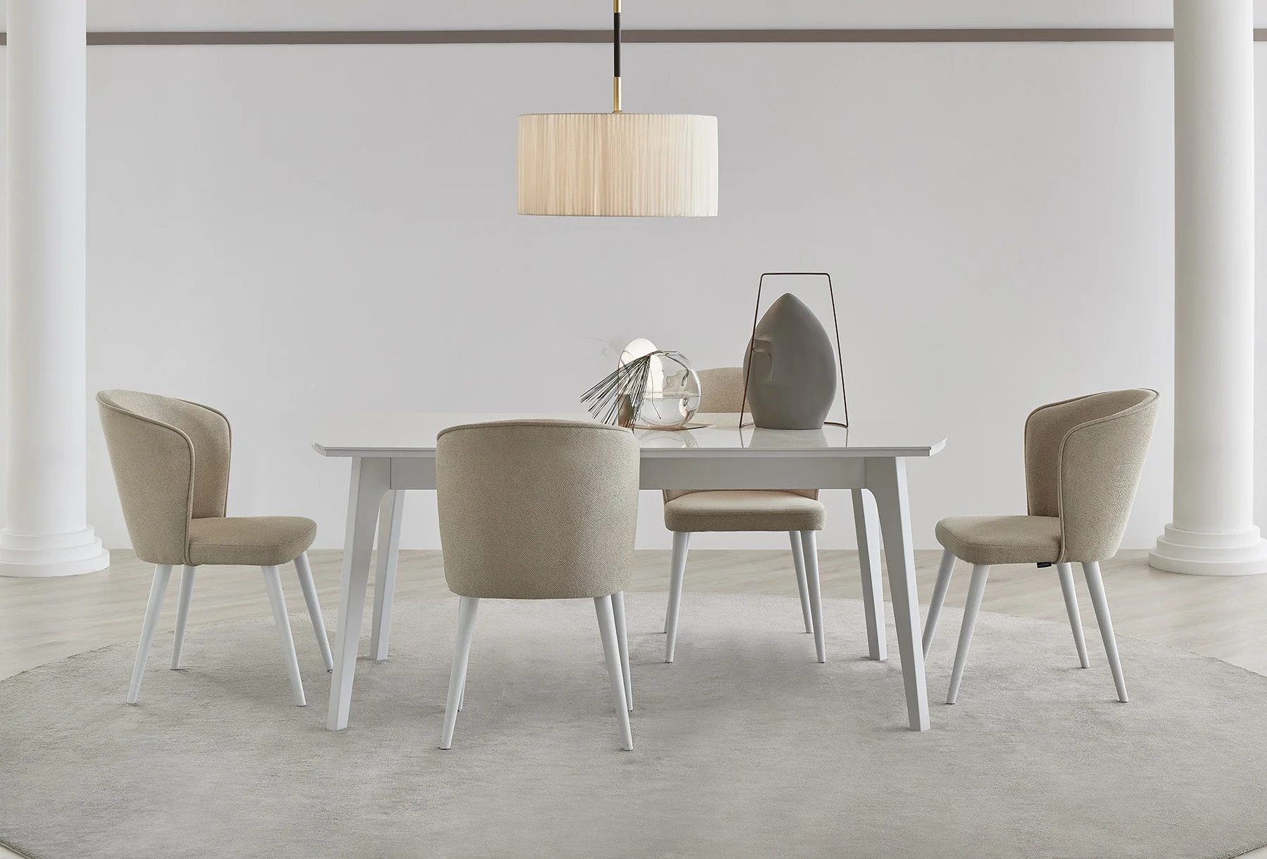 Трапезна разтегателна маса «Legato White» с размер 180х76х100см - Image 10