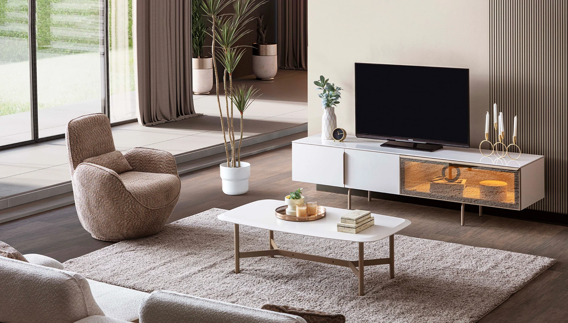 ТВ шкаф «Noble» с размер 210х34х50см - Image 5