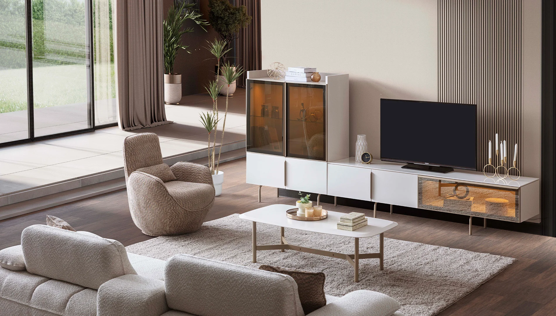 ТВ шкаф «Noble» с размер 210х34х50см - Image 7