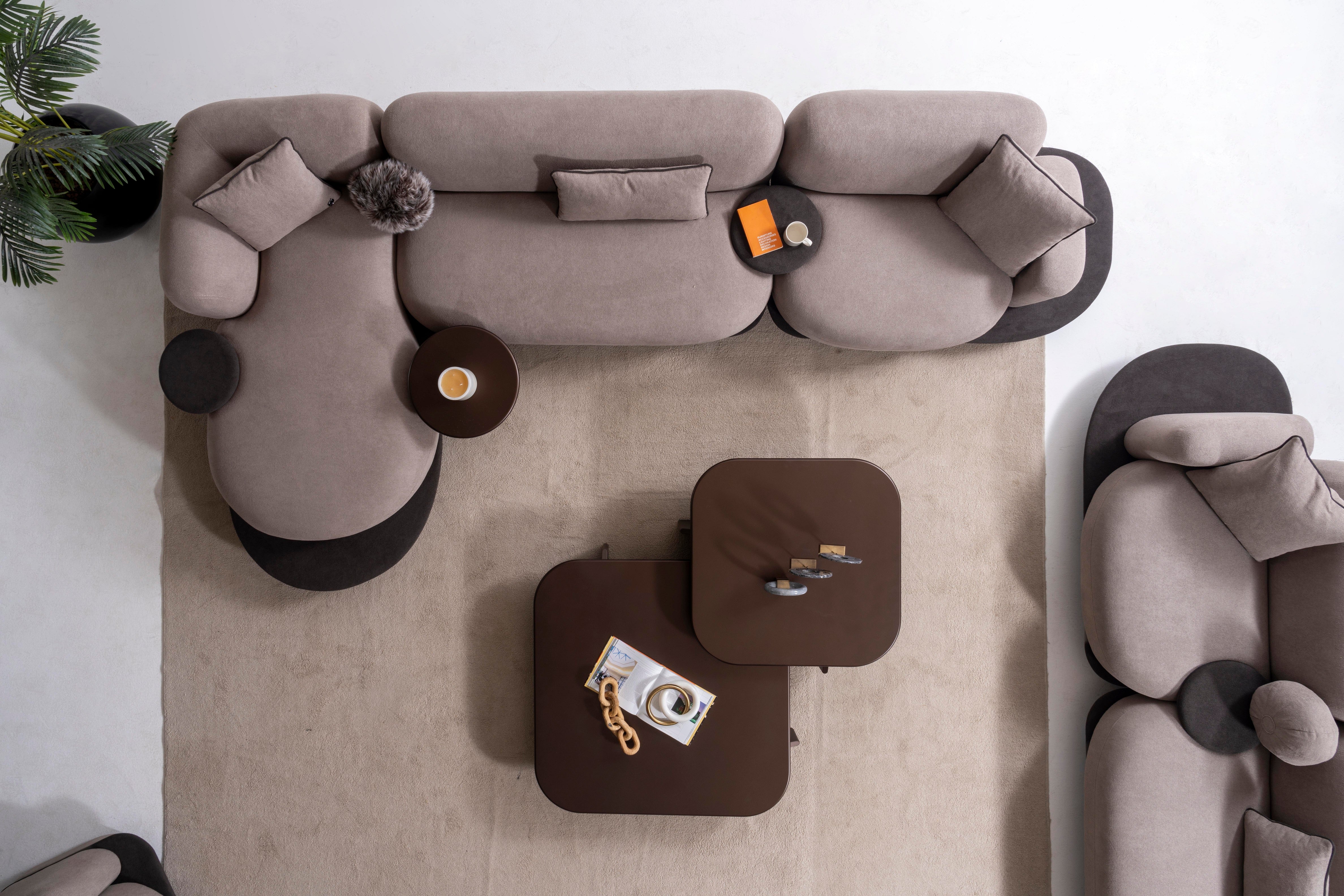 Ъглов диван «Bonbon Relax» + три декоративни възглавници, ширина 395см - Image 5