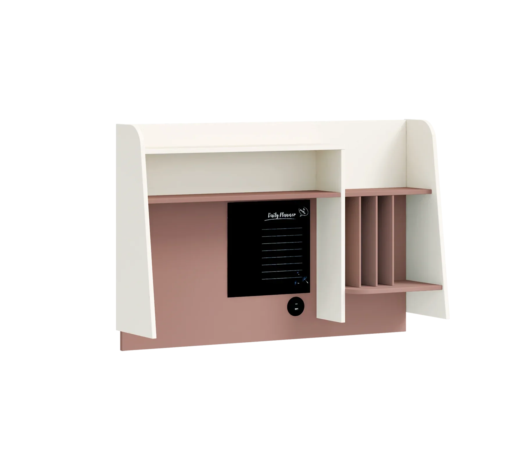 Надстройка за бюро «Elegance» + USB зарядна станция, LED осветление, размер 117х70х28см - Image 5