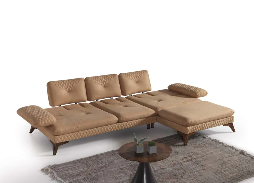 Ъглов разтегателен диван «Quatro Relax New» + три декоративни възглавници, с подвижни подлакътници, ширина 290см - Image 3