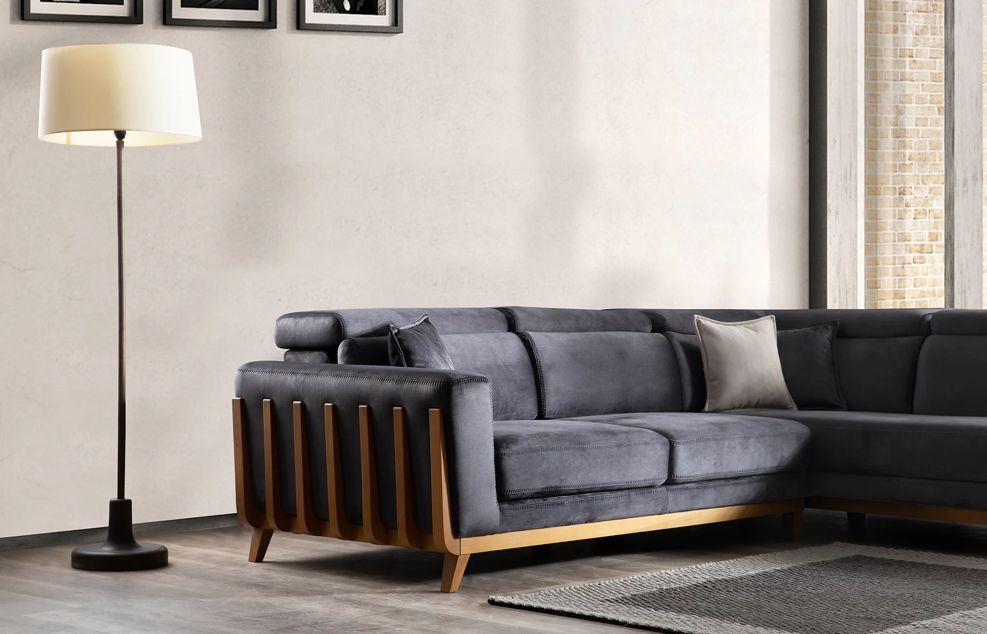 Ъглов разтегателен диван «Hunkar Lounge» + електрически механизъм, USB зарядна станция, ширина 305см - Image 5