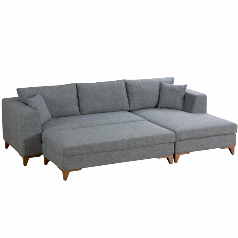 Ъглов диван «Saturn Relax» + табуретка, ширина 280см - Image 2